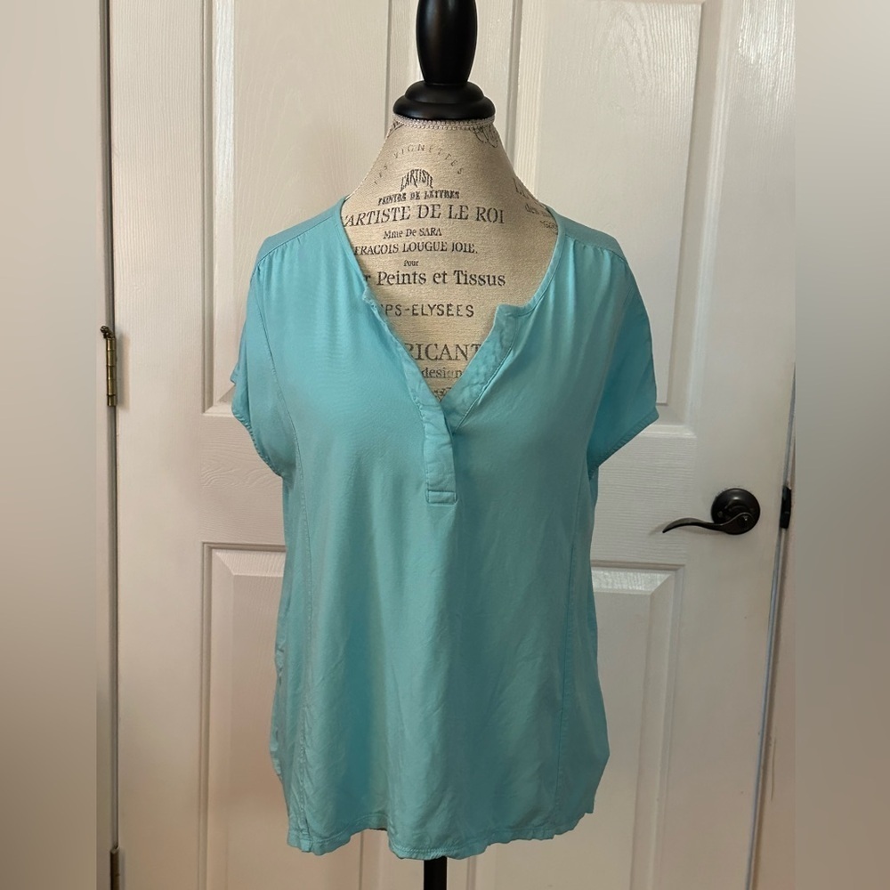 Nine West Light Blue Short Sleeve Top